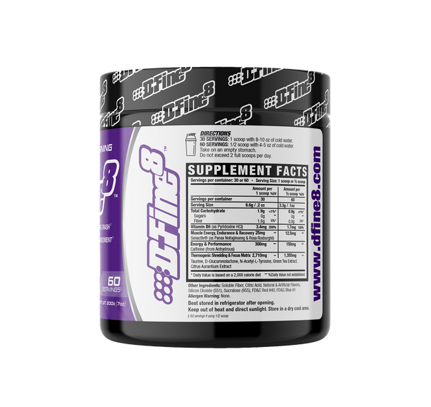 D-FINE8 PRE-WORKOUT/FATBURNER/APPETITE SURPRESSOR