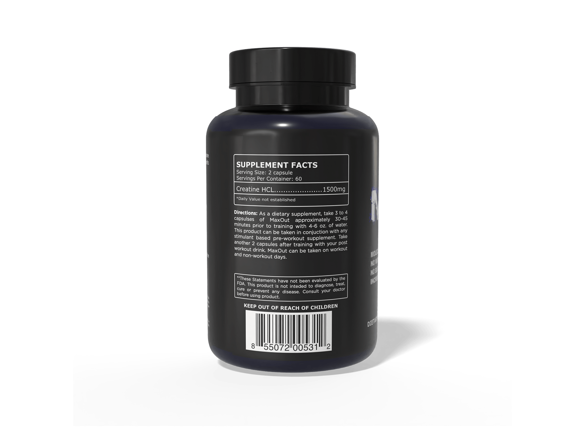 ASN Creatine HCl Capsules 1500mg | High Absorption Creatine for Strength and Recovery 120 caps - Probodywarehouse