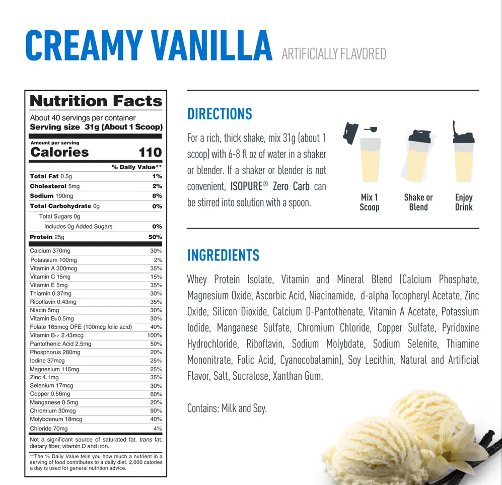 ISOPURE ZERO CARBS - Probodywarehouse