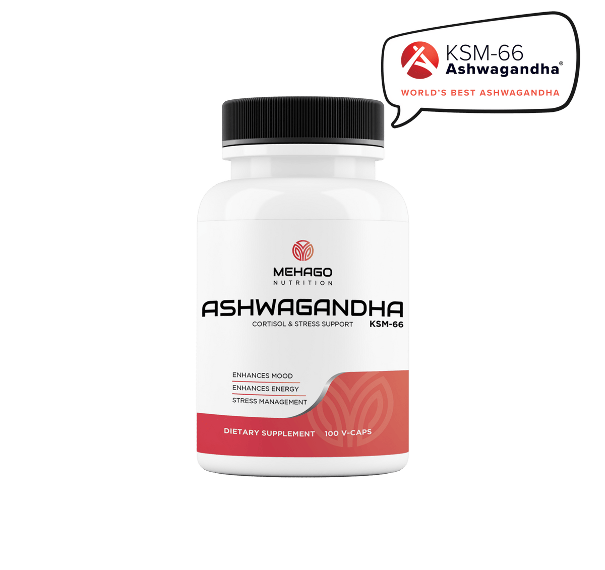 MEHAGO ASHWAGANDHA KSM - 66 100CT - Probodywarehouse