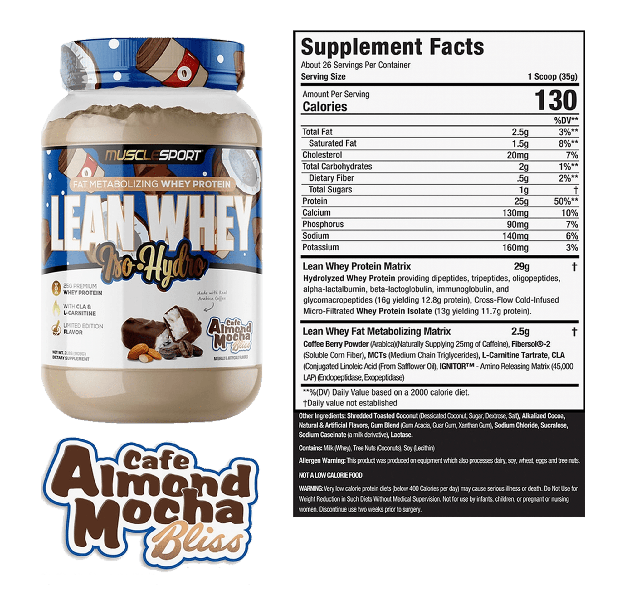 MUSCLESPORT LEAN WHEY 2LBS - Probodywarehouse