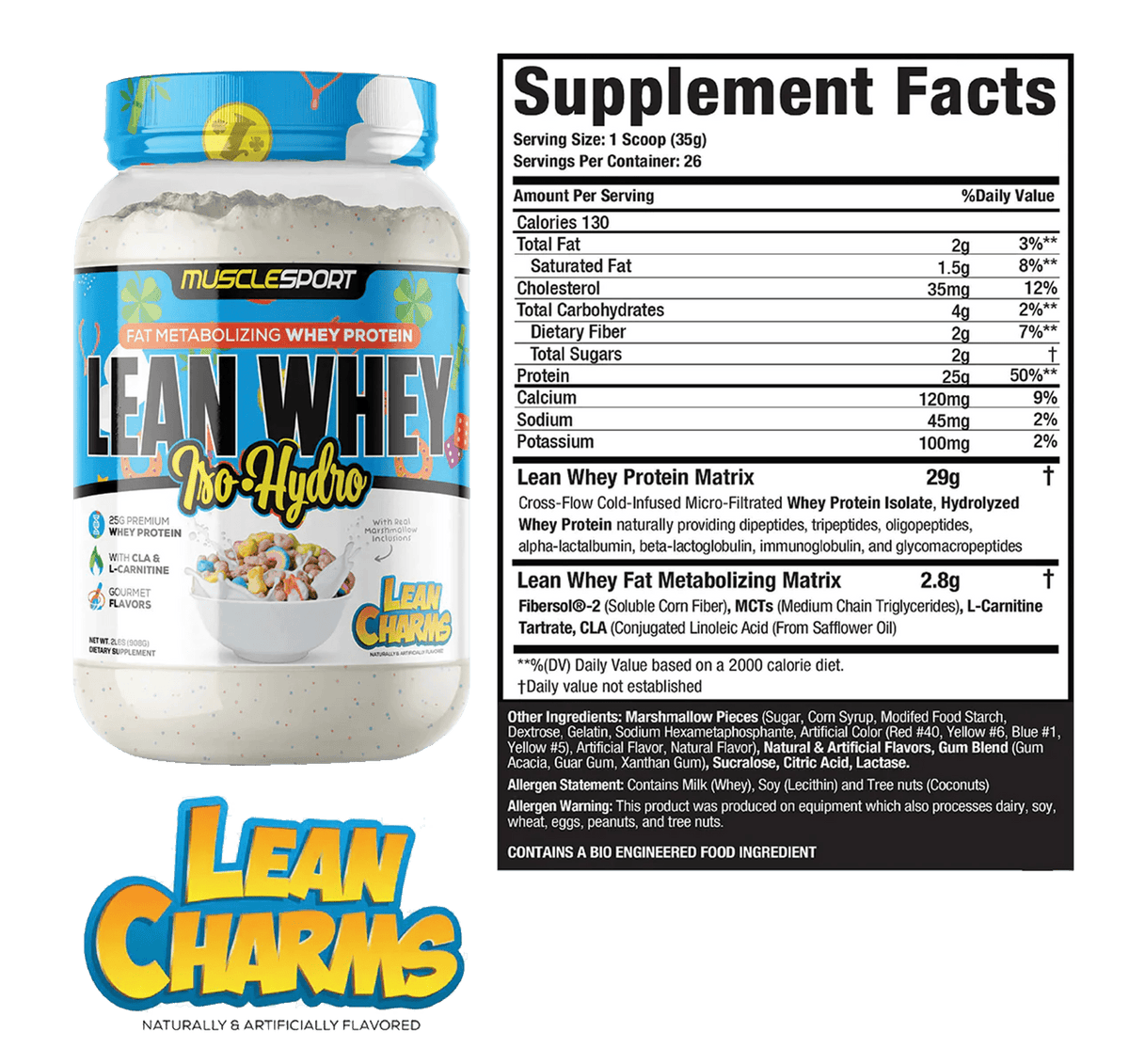 MUSCLESPORT LEAN WHEY 2LBS - Probodywarehouse
