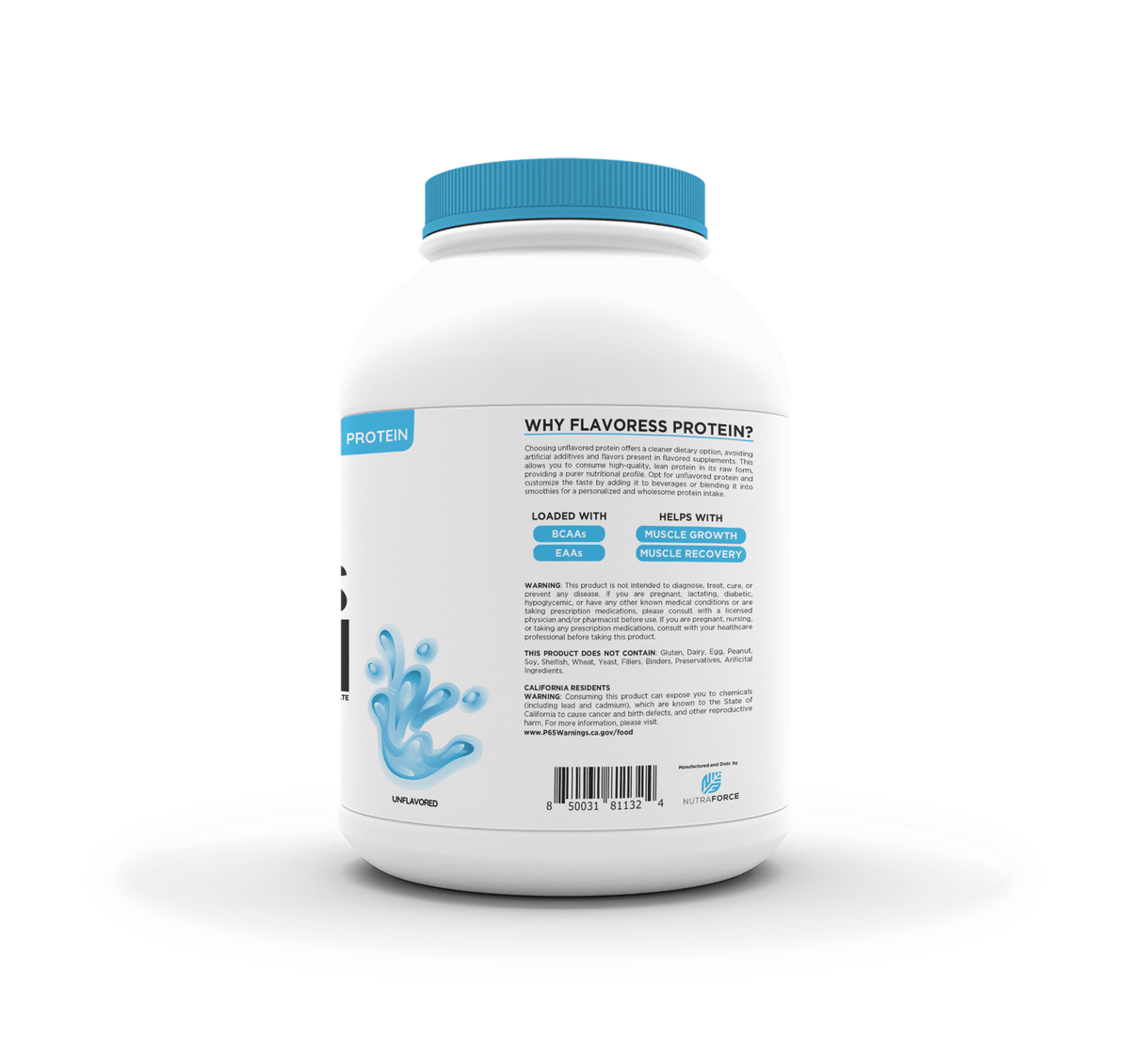 NUTRAFORCE FLAVORLESS ISOLATE PROTEINS 2LBS UNFLAVORED - Probodywarehouse