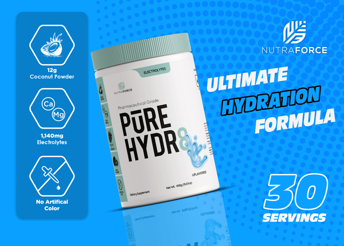 NutraForce Pure Hydr8 – Advanced Electrolyte Hydration Formula - Probodywarehouse