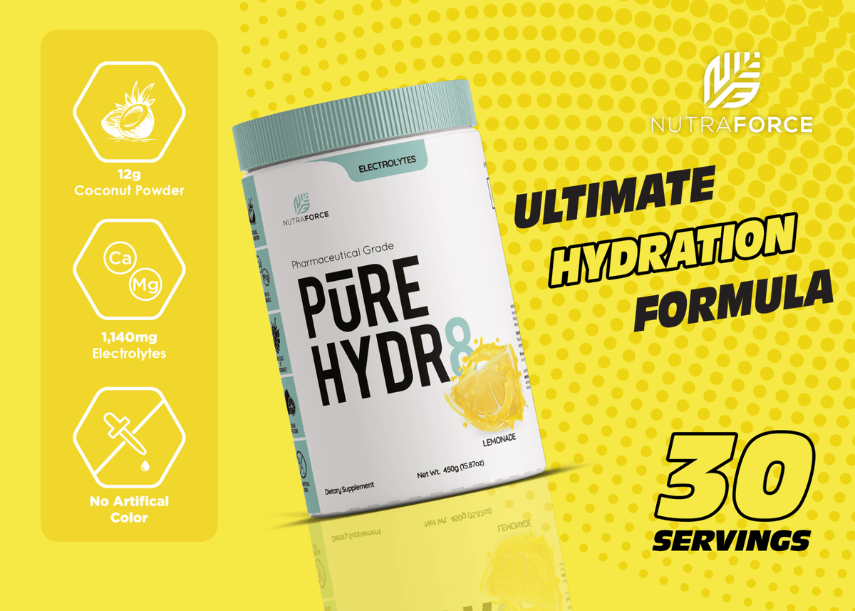 NutraForce Pure Hydr8 – Advanced Electrolyte Hydration Formula - Probodywarehouse