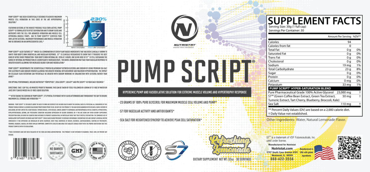 NUTRISTAT PUMP SCRIPT - Probodywarehouse