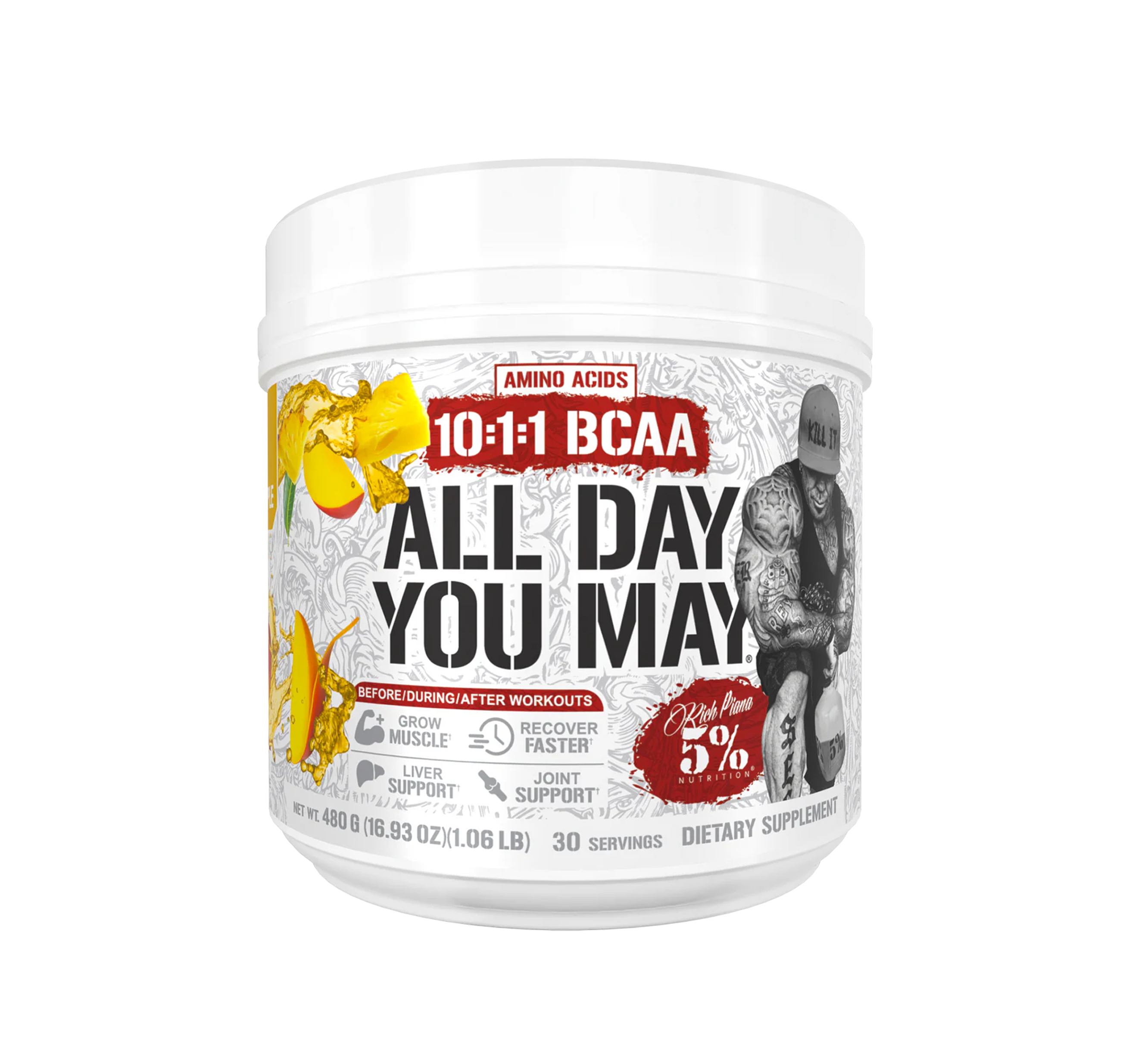 5% ALL DAY YOU MAY 30 SERVINGS