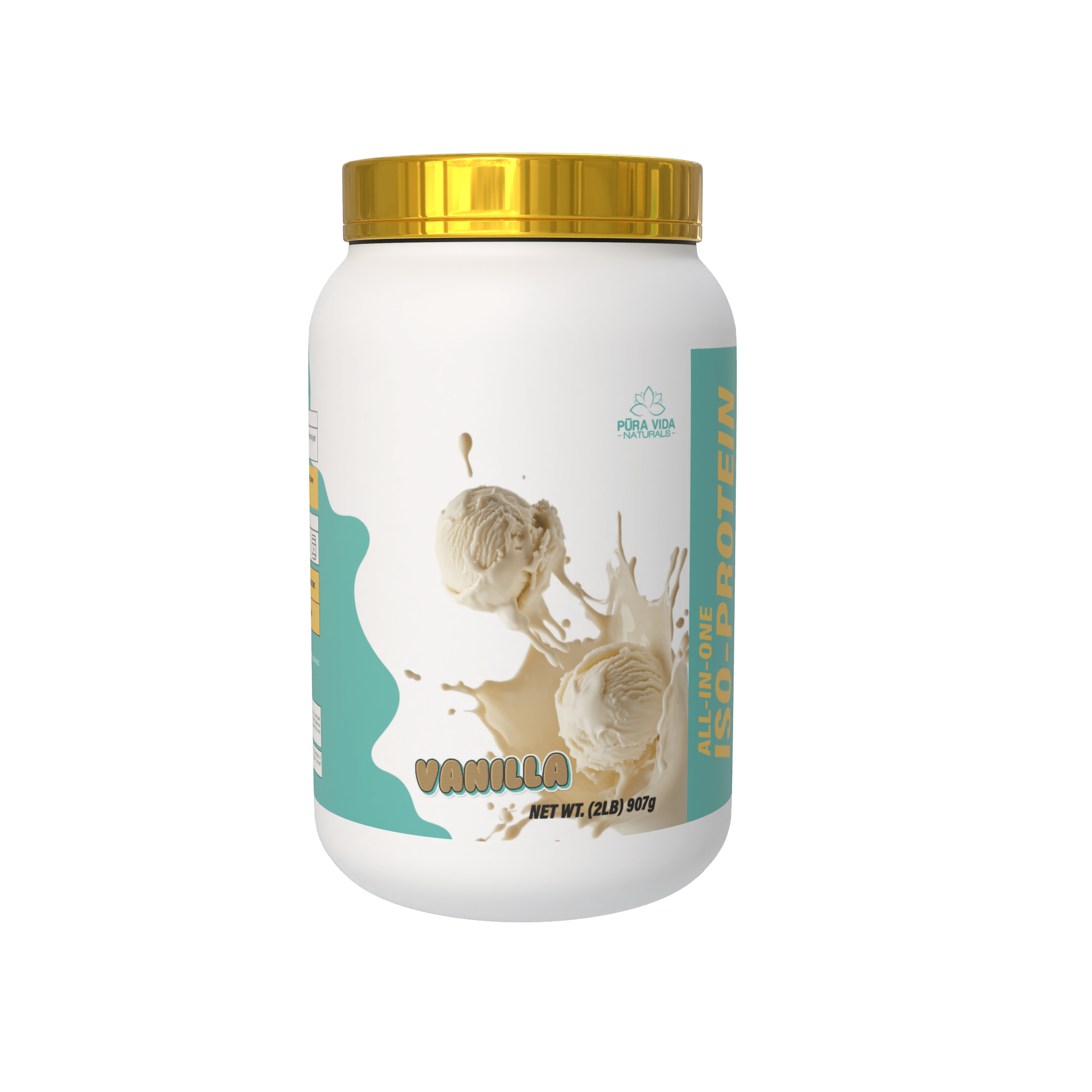 Pura Vida Naturals All - In - One ISO PROTEIN w/ Collagen, probiotics and coconut water powder 2LBS - Probodywarehouse