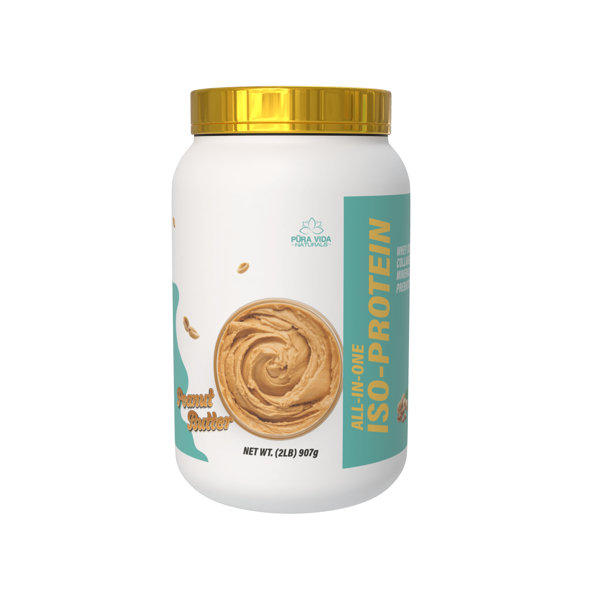 Pura Vida Naturals All - In - One ISO PROTEIN w/ Collagen, probiotics and coconut water powder 2LBS - Probodywarehouse