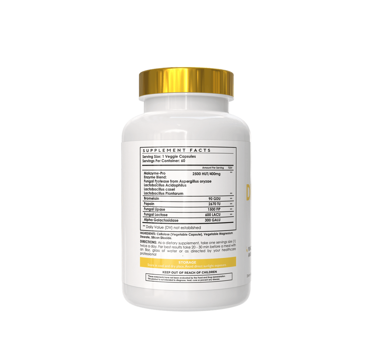 PURAVIDA NATURALS DIGESTIVE ENZYMES 60CT - Probodywarehouse