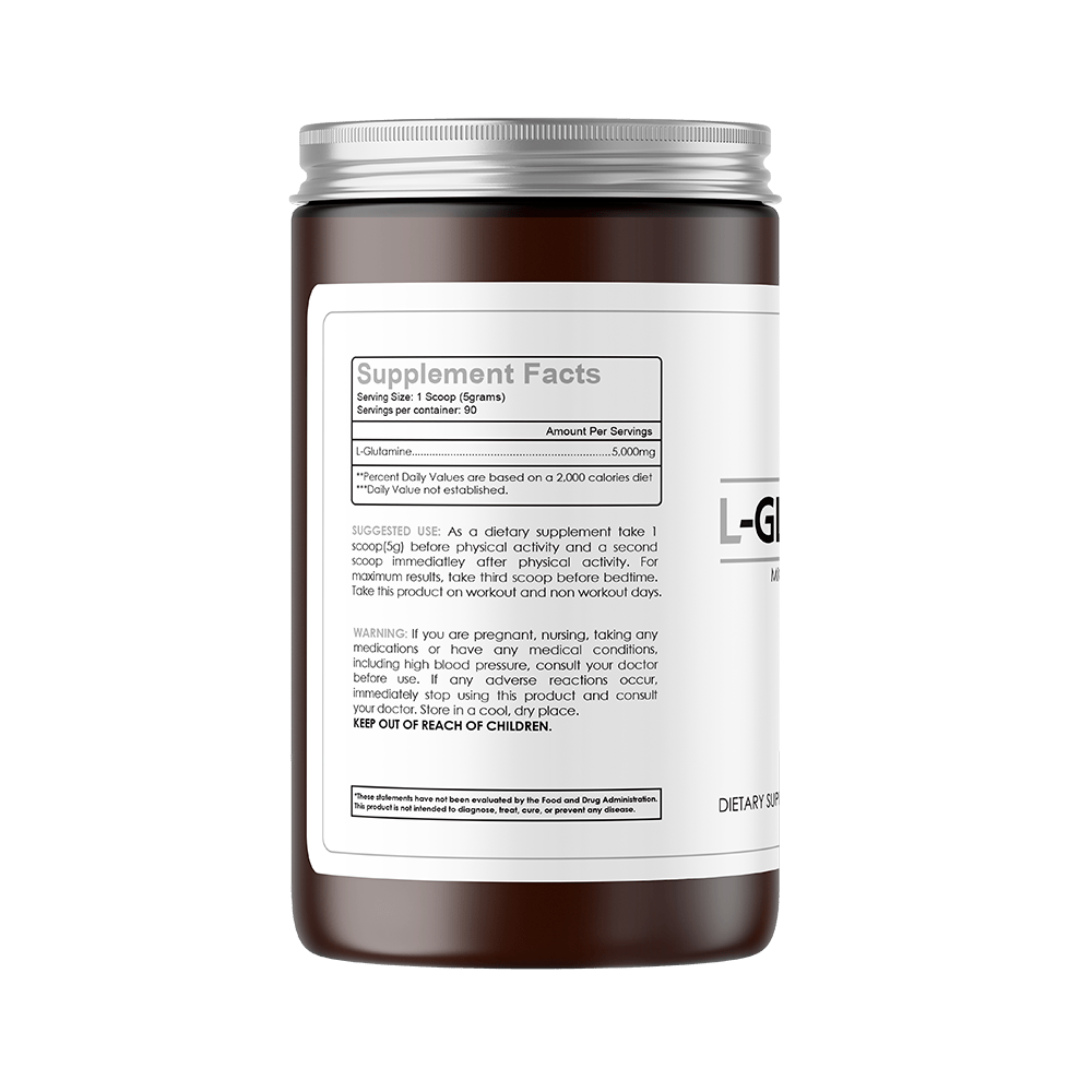 QUALITY VITAMINS L - GLUTAMINE 5000mg per servings - Probodywarehouse