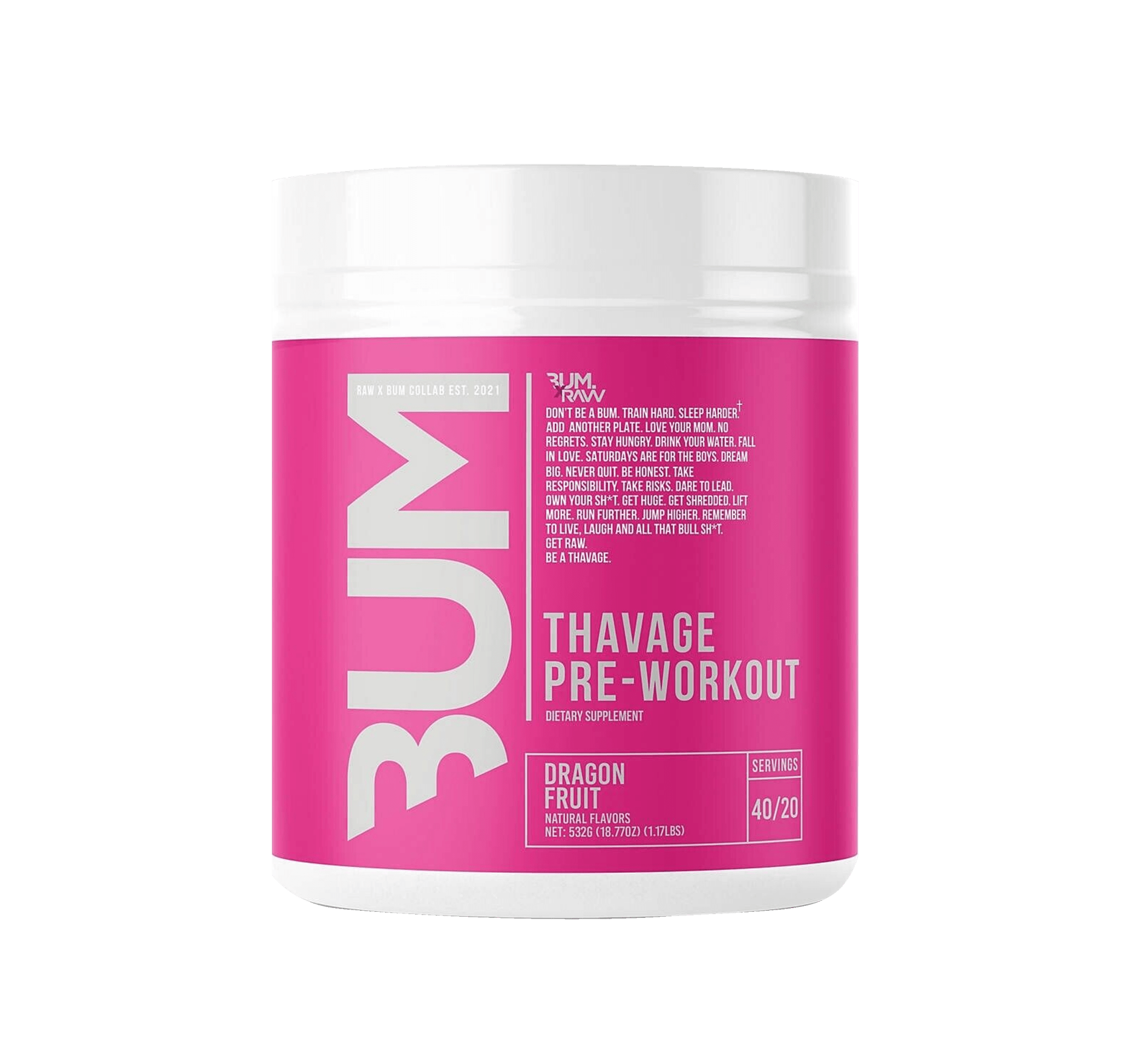 RAW NUTRITION THAVAGE PRE - WORKOUT - Probodywarehouse