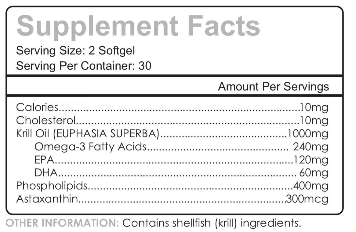 QUALITY VITAMINS KRILL OIL 60ct - Probodyonline
