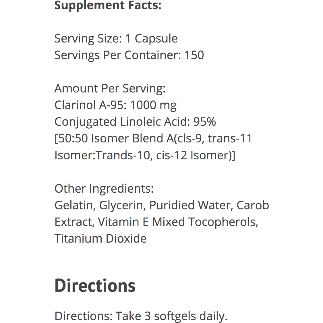 ALLMAX CLA 95 150 SOFTGELS - Probodywarehouse