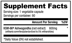 NUTRA BIO ASHWAGANDHA 90 CAPS - Probodywarehouse