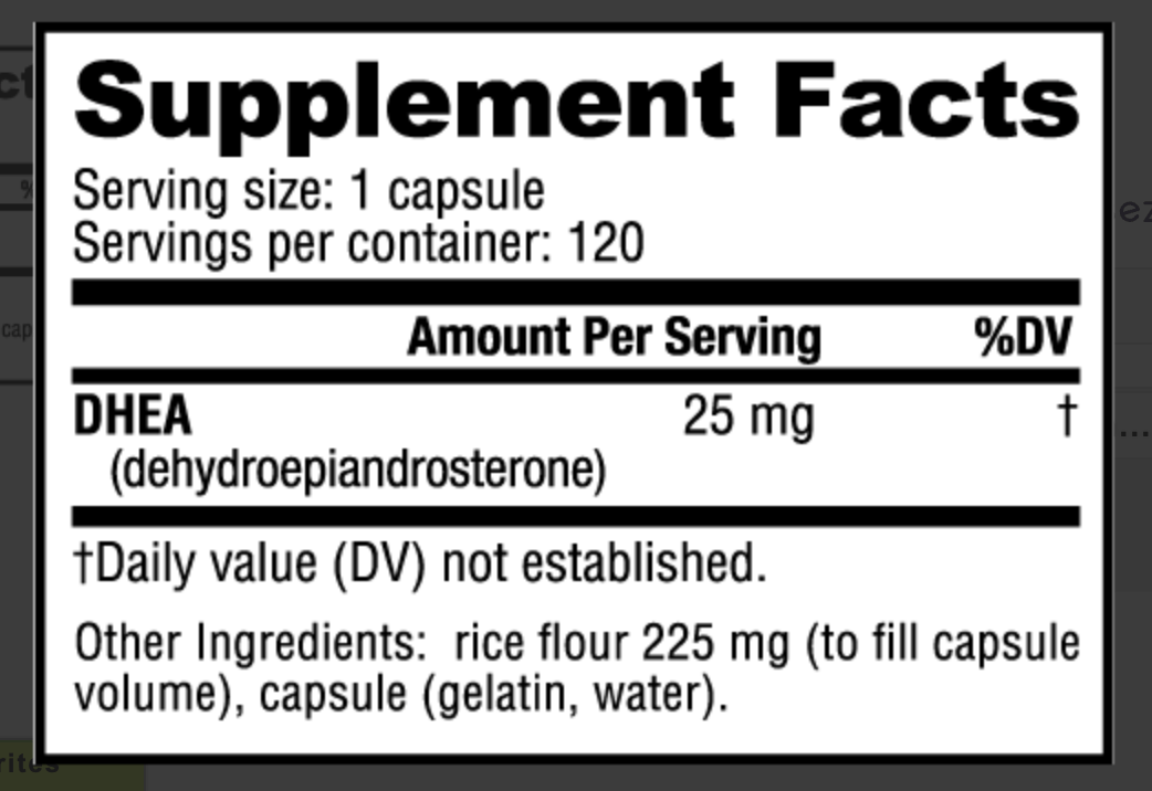 NUTRA BIO DHEA 100MG 60CT - Probodywarehouse
