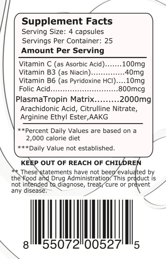 NUTRAFORCE PLASMA TROPIN Nitric Oxide 100CT - Probodywarehouse